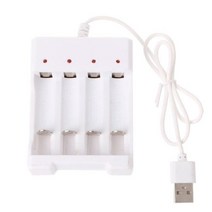 고속 USB 3/4 슬롯 충전식 배터리 충전기 단락 보호 AAA 및 AA, [01] 4 Slots, [01] USB