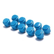 마이너스몰딩 pvc 천정 바닥 마감재 10pcs 24mm 공장 가격 아케이드 버튼 라운드 푸시 DIY 컨트롤러 Jamma, 05 파란