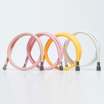 버블룸 마이크로버블 샤워기 PVC 물때방지 꼬임방지 친환경 컬러 국내생산 KC제품 샤워 호스, 화이트, 1개