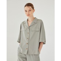 22SS [인기 재입고/D-GIFT] 카키 포켓디테일 7부소매 셔츠 DLSH2B691K1