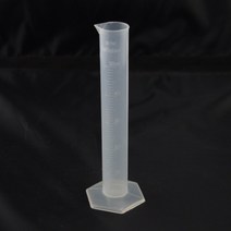 눈금 실린더 플라스틱 50ml 육각 기본 흰색 스케일