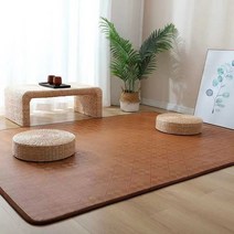 Younimu 라탄 러그 시원한 여름 러그 여름 카펫 돗자리 카펫 라탄 매트 여름쿨매트, A402
