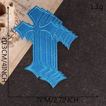 의류용 컬러풀 크로스 자수 패치 아이언 온 트랜스퍼 DIY 티셔츠 재킷 백팩 스티커 클래식 아플리케 신제품 5 개