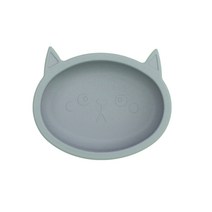 묘해냥해 고양이 논슬립 실리콘 밥그릇 애견 물그릇 흡착판 실리콘 식기, 라이트블루