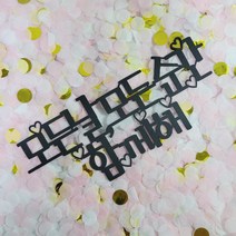 [코니보미] 심플 모든날 모든순간 함께해 여행토퍼 기념일 커플 생일토퍼