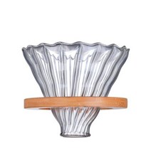 서버컴퓨터 데스크탑 노트북 V60 유리 범위 커피 360600800ml 핸드 드립 재사용 가능한 필터 용지 커피 포트 커피 주전자 브루어 바리 스타, 나무 홀더 드리퍼