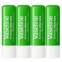 바세린 립테라피 케어스틱 알로에베라 립밤4.8g, 4개
