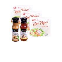 라이스 페이퍼 16cm 100g x 3p + 타이시아 월남쌈 소스 175g + 피넛 월남쌈 소스 175g 세트, 7세트