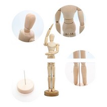 미술 드로잉 크로키 원목 나무 구체관절인형 20CM, 없음