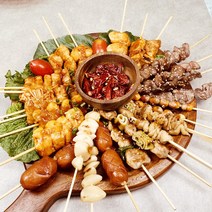 고기와우리는하나다 프리미엄모듬 24꼬치 800g 수제꼬치