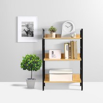 합판 빌라 이동형 책장 다이소 안방 가로형 책장 책서랍장 학원 만화책 원룸 책장 3단, 심플 책장선반 3단 블랙