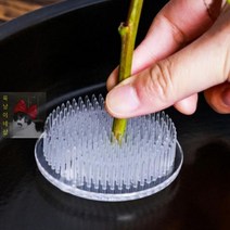 침봉_수반_원형_고정_DD-11682_꽃꽂이_생화_흡착식 F531, 블랙