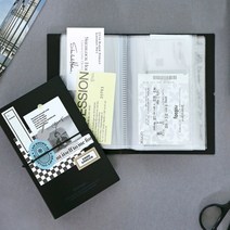 휴대용 티켓북 콜렉트북 포토 사진앨범 56포켓 스티커 스트랩 포켓식앨범 네컷 영화티켓 보관함 기록, 화이트