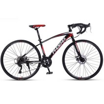 그래블 자전거 바이크 경량 콤프 산악 입문용 트렉 그래블자전거 로드싸이클자전거 매디슨스텔러2.0 로드자전거, 700C 블랙 레드 21 스피드