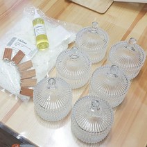 천연소이캔들 DIY/캔들 1kg만들기/메리고 6개 set, 레몬라벤더
