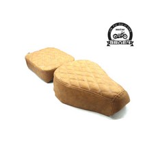 슈퍼커브2인시트 슈퍼커브1.5시트 슈퍼커브리어시트 슈퍼커브텐덤시트 슈퍼커브탠덤시트, 뒷좌석 쿠션, 라이트 브라운 싱글 라인 다이아몬드 시트 쿠션, 1개