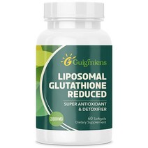 리포솜 글루타티온 2000 MG 우수한 흡수력 히알루론산 + 콜라겐 펩타이드 + 레스베라트롤이 함유된 글루타티온 보충제 강력한 항산화 물질 건강 노화 60개, 60 Count (Pack of 1)