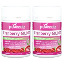 Good Health 뉴질랜드직배송 굿헬스 Cranberry 크랜베리추출물 60000mg 하루한알 여성영양보충제 50정 2통