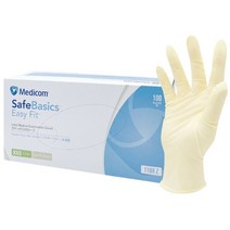 메디컴글러브 라텍스 장갑 요리용 먹방용 의료용 보건용 주방용 장갑 100매 x 2박스(무료배송), 니트릴장갑 S(+500)