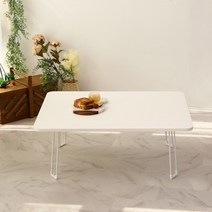 무광 라운드 접이식 테이블 좌식 밥상 8060 인테리어 교자상, 스카이블루