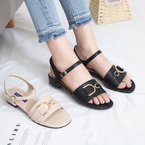 쓰리고몰 여성 빅사이즈 빅볼 255-270 낮은굽 3cm 발편한 스트랩샌들 여자 여름 샌들