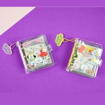 BT21 마이 리틀버디 3공 포켓 다이어리 포토카드 홀더 포토카드앨범, 핑크