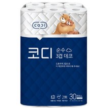 코디 순수 3겹 데코 화장지 30M, 30롤, 3팩