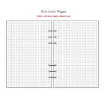 마카롱 컬러 A6A5 가죽 DIY 바인더 노트북 커버 다이어리 일정 플래너 종이 학교 문구, A5, Grid