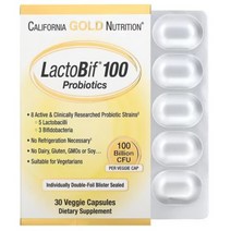 캘리포니아 골드 뉴트리션 유산균 LactoBif 프로바이오틱스 1000억 CFU 베지 캡슐, 30정, 프로바이오틱스 1000억 CFU 30캡슐