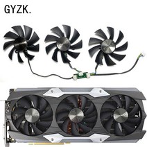 ZOTAC GeForce GTX1080ti 용 익스 코어 에디션 그래픽 카드 교체 선풍기 GA92S2U, 04 set of three fans