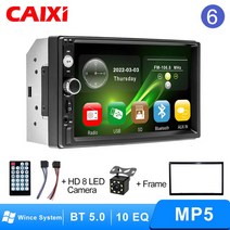 카오디오블루투스IXI-차량용 카플레이 멀티미디어 플레이어 2 딘 MP5 안드로이드 오토 라디오 유니버설, 06 7010-M-Frme