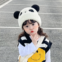 아동용 털모자 귀여운 판다 방한모자 3~8세
