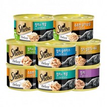 24개묶음 쉬바 캔 85g 간식 주식캔 스낵 용품 고양이 파우치 캣닢가루 마타타비 츄르, 참치살코기와통새우, 본상품선택