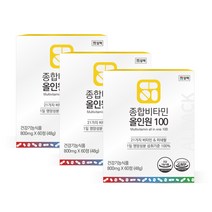 알팩 종합비타민 올인원 100 멀티비타민 미네랄, 3박스(800mg x 180정)