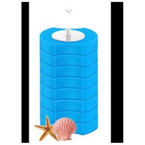 비데 청소 솔 일회용 통기성 화장실 브러시 Wc 플랫 헤드가있는 누수 방지 유연한 소프트 브리 슬 빠른 건조 홀더 포함, Ocean Blue