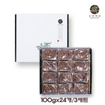 오복떡집 팥시루떡 팥떡 완두베기 찰떡 영양떡 찹쌀떡 수제떡 이사 개업 시루떡 떡돌리기 개별포장 낱개포장 국내산 찹쌀 천일염 떡맛집 떡주문, 100gx24개, 3세트