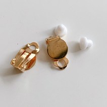 2개입 골드 귀걸이만들기 귀 안 뚫는 클립형 귀걸이 귀찌 이어링 논피어싱, 단품, 단품