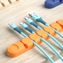 Ycube케이블홀더 6구 컴퓨터 책상 선 정리 전선 고정 클립, 라이트그린