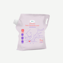 아르르 벤토나이트 모래 베이직 6kg 먼지없는 경제적인 고양이 벤토모래