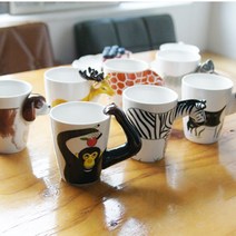 귀여운 머그컵 동물모양 어린이 인테리어, 불테리어