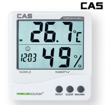 카스CAS 디지털 온습도계 TE-201, 1개