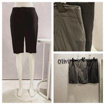 올리비아로렌 (시즌오프가격인하)심플한 베이직 무지 뒷밴딩 5부 스판 반바지 팬츠 nc청주점 vocdsxm6376