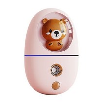 안티프래질 카툰 35ML 미니 페이셜 가습기 얼굴 나노 미스트 분무기 메이크업 보습 수분 분무기 얼굴 기선 USB, 03 라이트 옐로우