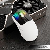 에어 마우스 경량 초경량 무선 도착 X5 Bluetooth 유선 3모드, 없음, 3.white black