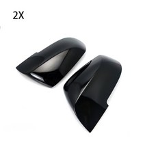 미러커버 아우디 벤츠 교체 탄소 섬유 리어 뷰 캡 bmw f20 f21 f22 f23 f30 f21 f34 f32 f33 f34 f36 e84 x1 f87 m2 i3, 블랙 2
