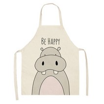 어린이집워싱앞치마 조끼형앞치마 칼하트앞치마 누빔앞치마 주방 요리 앞치마 동물 프린트 사자 엘크 베어 폭스 여성 민소매 자전거 홈, [02] 55x68cm, [04] 4