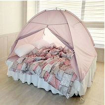 방한텐트 로이드 외풍차단 세탁가능 실내용 보온 수면 침대용텐트 파스텔톤