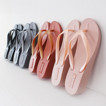 발편한 5cm 여성 샌들 굽높은 키높이 쪼리 통굽 플리플랍 슬리퍼 하이 굽있는