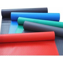 PVC 고무롤 실내외 출입구 미끄럼 방지 공장 체육관, 폭 2.5m 길이 15m 그린 PVC 고무롤