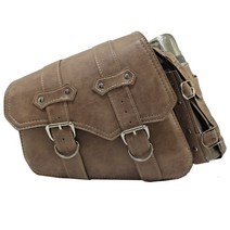 바이크 새들백 사이드백 클래식 오토바이 탱크백 가방, 레트로브라운버클 왼쪽